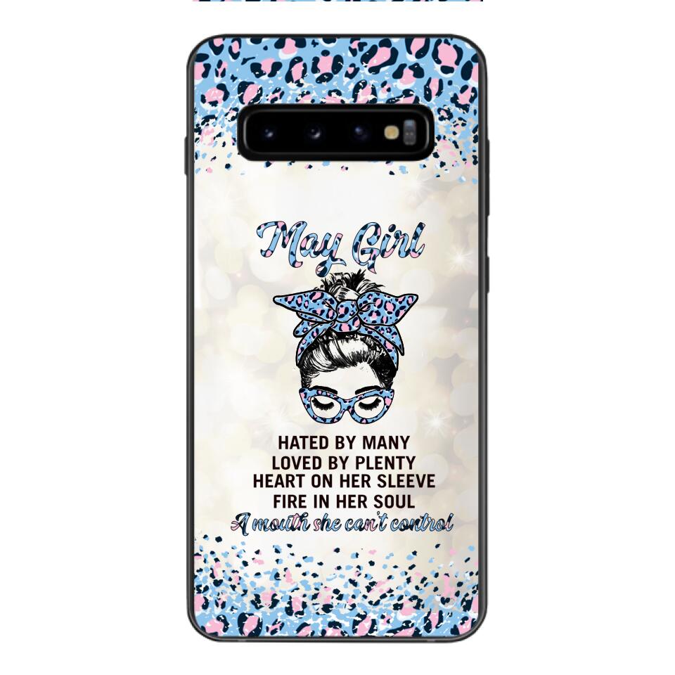 PERSONALIZED MAY GIRL A MOUTH SHE CAN'T CONTROL PHONECASE QTHC1003