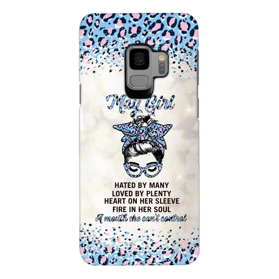 PERSONALIZED MAY GIRL A MOUTH SHE CAN'T CONTROL PHONECASE QTHC1003