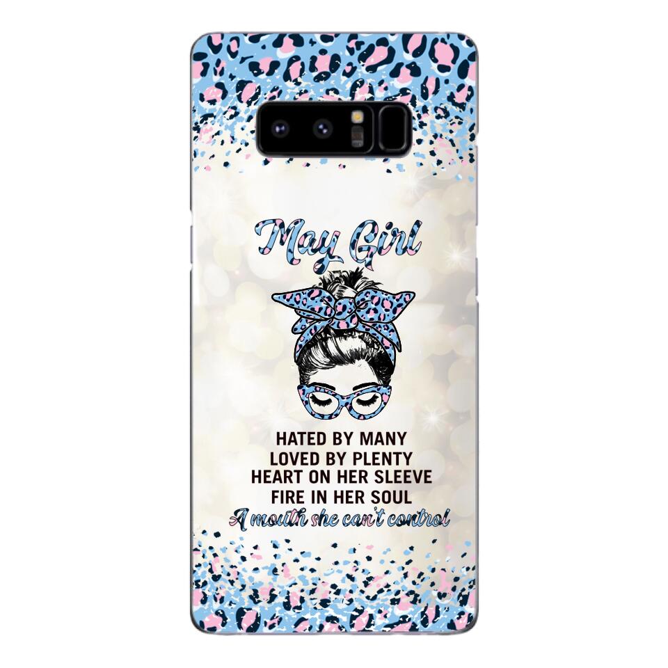 PERSONALIZED MAY GIRL A MOUTH SHE CAN'T CONTROL PHONECASE QTHC1003