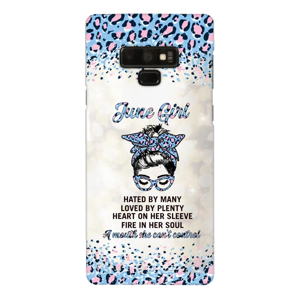 PERSONALIZED JUNE GIRL A MOUTH SHE CAN'T CONTROL PHONECASE QTHC1003