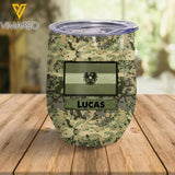 Personalized Austrian Soldier/Veterans Wine Tumbler Printed 22MAR-LN10