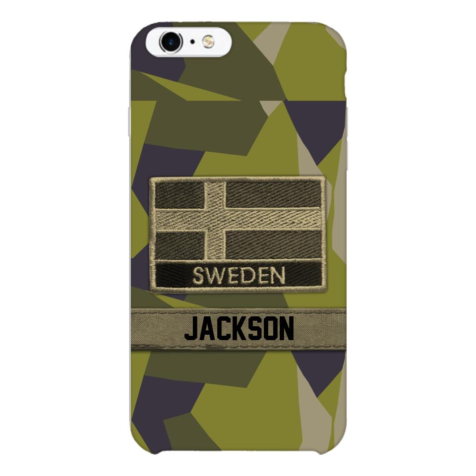 Personalized Swedish Soldier Camo Phone Case Printed 22MAR-MQ11