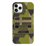 Personalized Swedish Soldier Camo Phone Case Printed 22MAR-MQ11