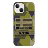 Personalized Swedish Soldier Camo Phone Case Printed 22MAR-MQ11