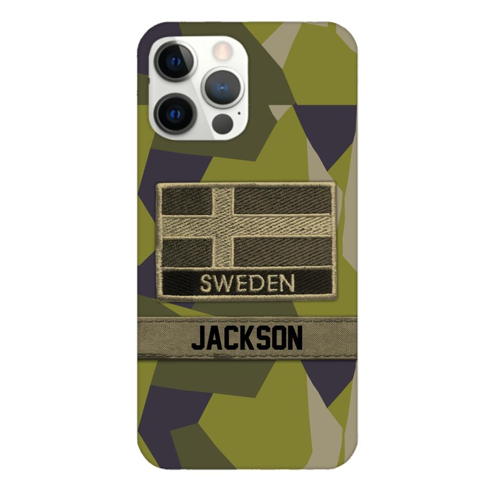 Personalized Swedish Soldier Camo Phone Case Printed 22MAR-MQ11