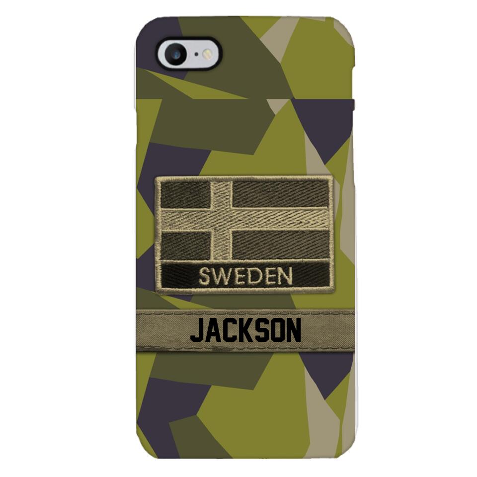 Personalized Swedish Soldier Camo Phone Case Printed 22MAR-MQ11
