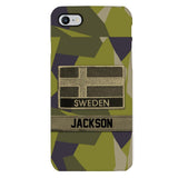 Personalized Swedish Soldier Camo Phone Case Printed 22MAR-MQ11