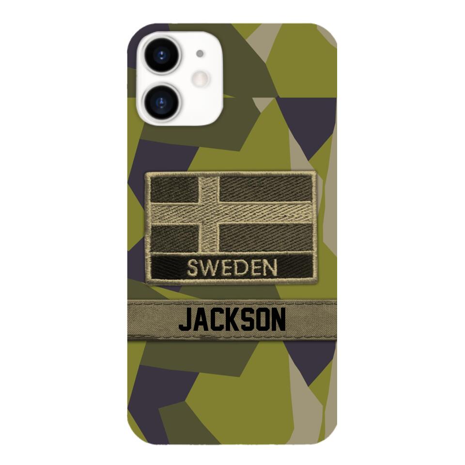 Personalized Swedish Soldier Camo Phone Case Printed 22MAR-MQ11