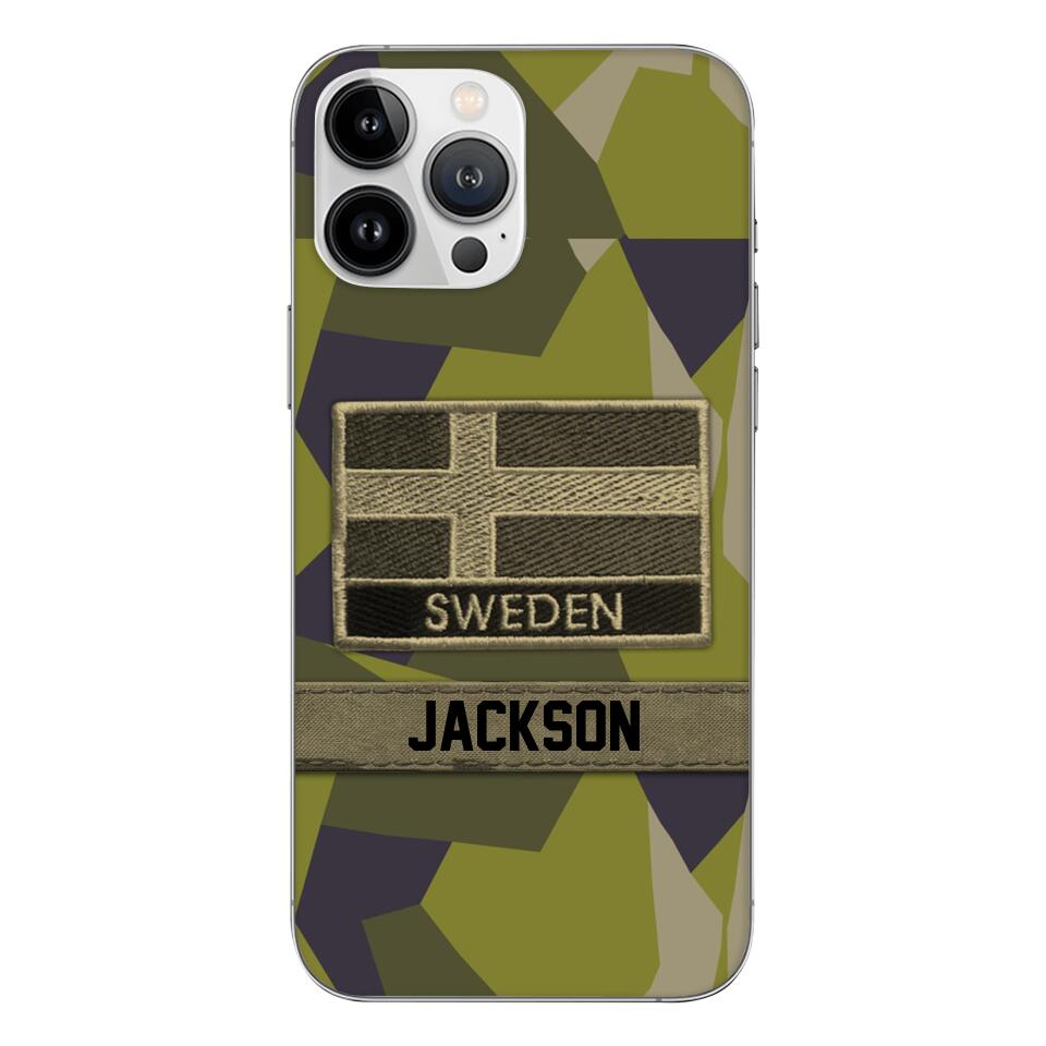 Personalized Swedish Soldier Camo Phone Case Printed 22MAR-MQ11