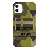 Personalized Swedish Soldier Camo Phone Case Printed 22MAR-MQ11