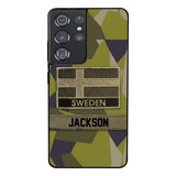 Personalized Swedish Soldier Camo Phone Case Printed 22MAR-MQ11