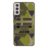 Personalized Swedish Soldier Camo Phone Case Printed 22MAR-MQ11