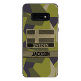 Personalized Swedish Soldier Camo Phone Case Printed 22MAR-MQ11
