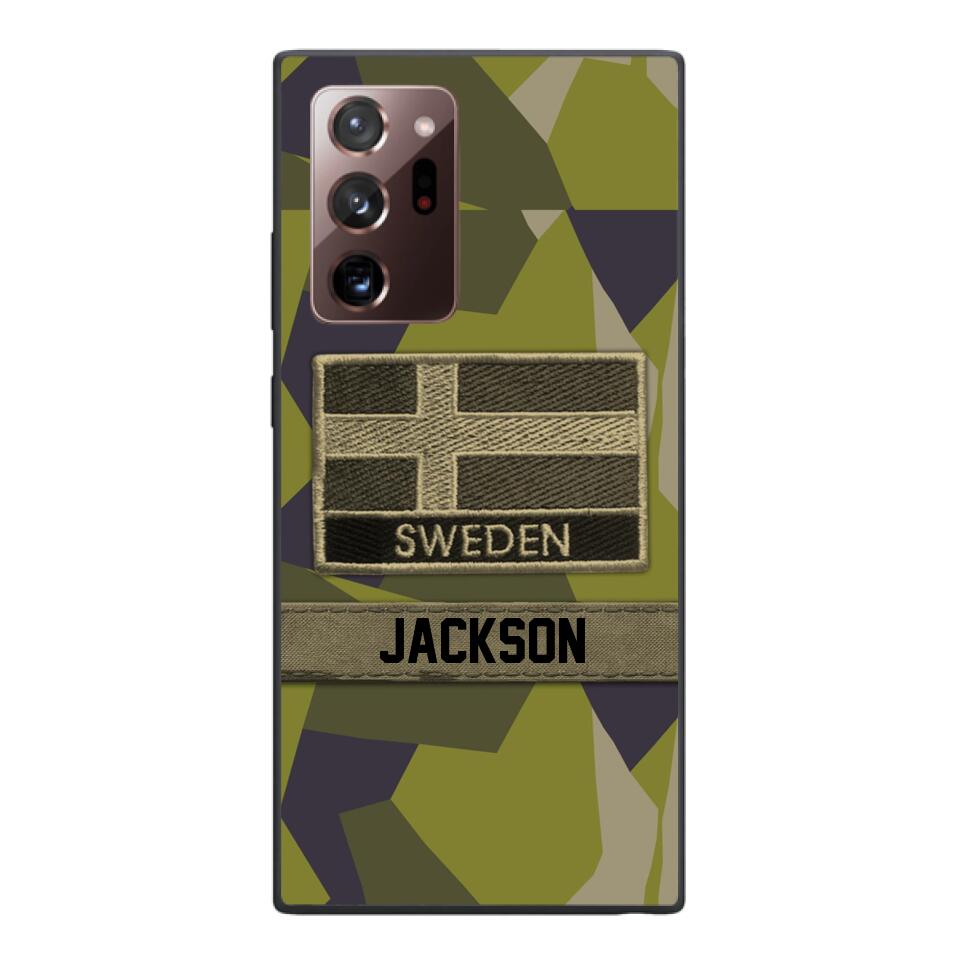 Personalized Swedish Soldier Camo Phone Case Printed 22MAR-MQ11