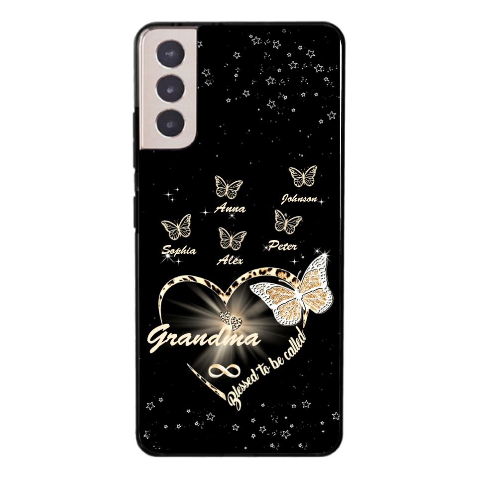 PERSONALIZED BLESSED TO BE CALLED GRANDMA KID NAME PHONECASE VHHC1403