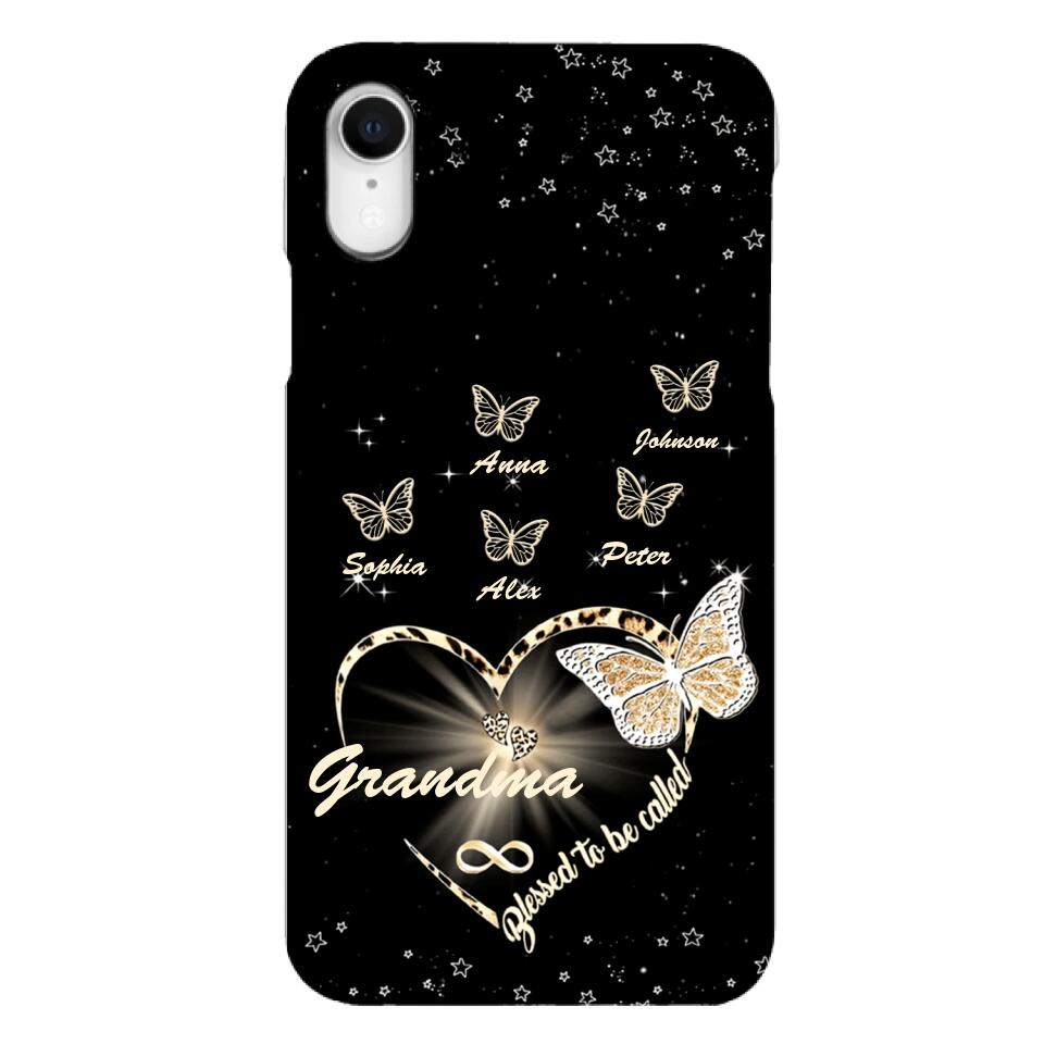 PERSONALIZED BLESSED TO BE CALLED GRANDMA KID NAME PHONECASE VHHC1403