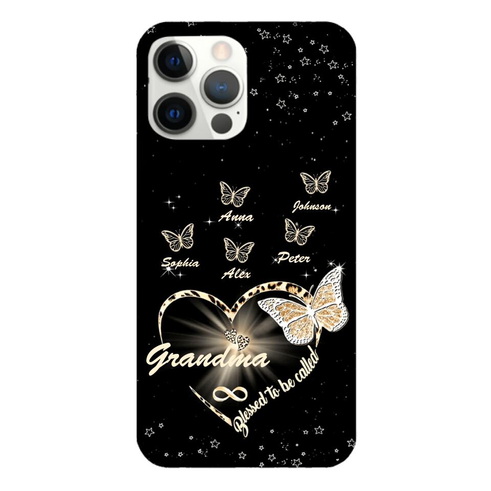PERSONALIZED BLESSED TO BE CALLED GRANDMA KID NAME PHONECASE VHHC1403