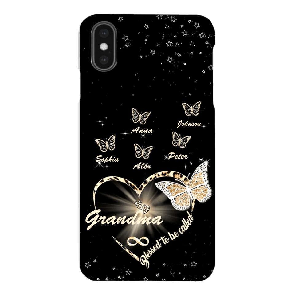 PERSONALIZED BLESSED TO BE CALLED GRANDMA KID NAME PHONECASE VHHC1403