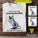 PERSONALIZED Nickname Grandmasaurus TSHIRT QTHC1503