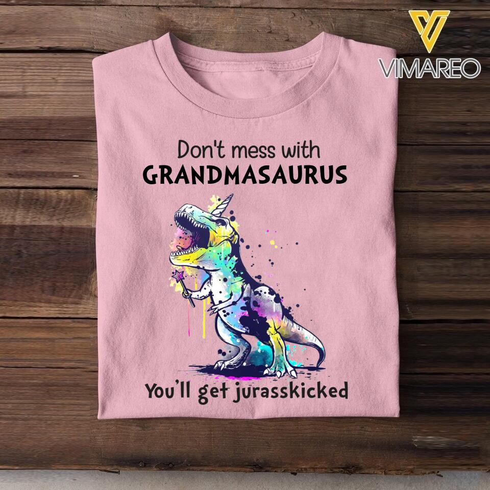 PERSONALIZED Nickname Grandmasaurus TSHIRT QTHC1503