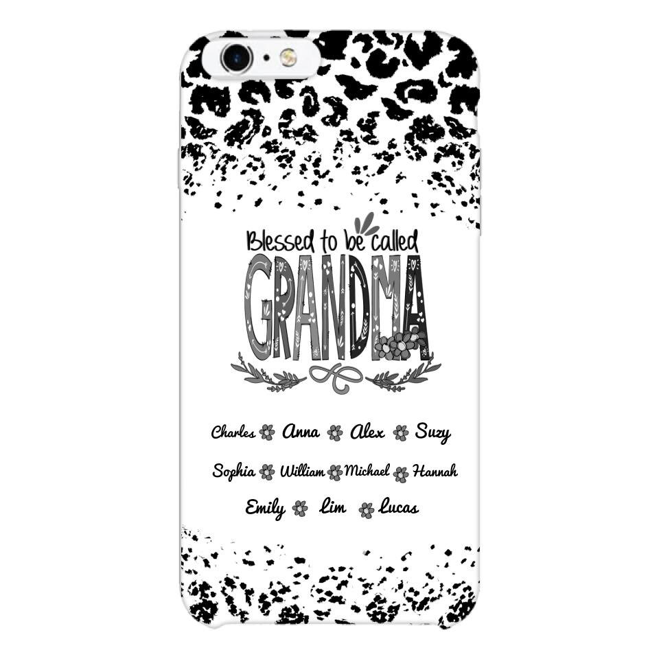 Personalized Blessed To Be Called Grandma Kid Name Phonecase DMVQ1503