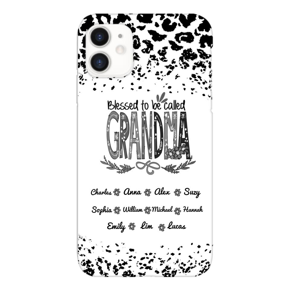 Personalized Blessed To Be Called Grandma Kid Name Phonecase DMVQ1503