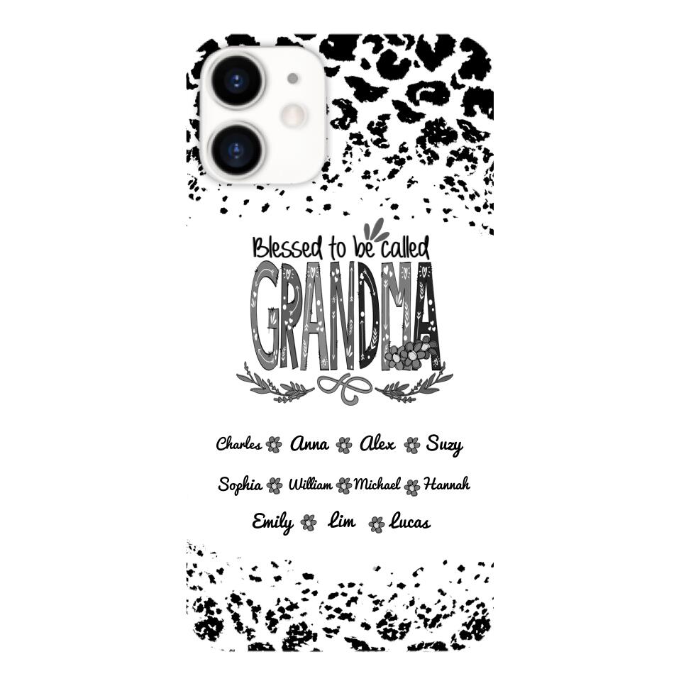 Personalized Blessed To Be Called Grandma Kid Name Phonecase DMVQ1503