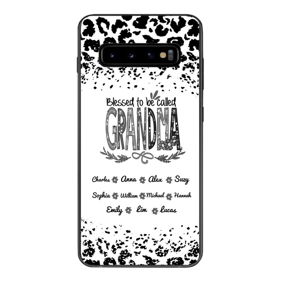 Personalized Blessed To Be Called Grandma Kid Name Phonecase DMVQ1503
