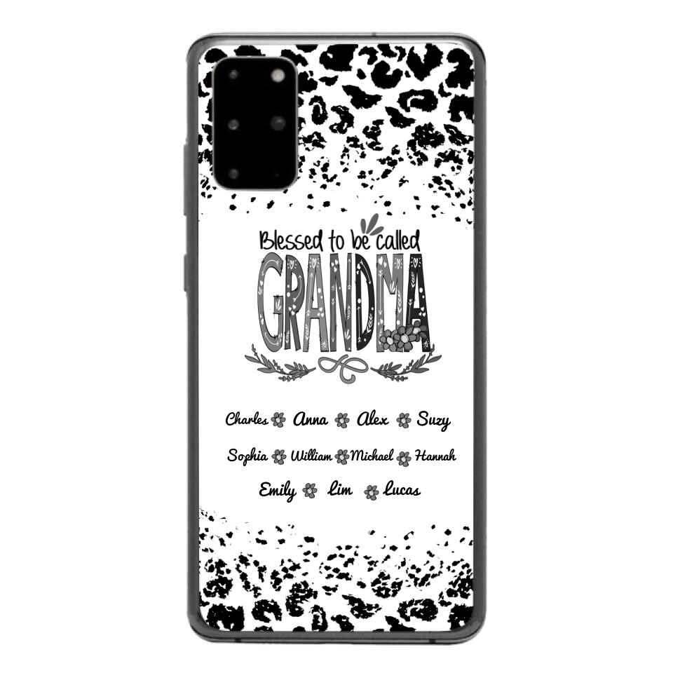 Personalized Blessed To Be Called Grandma Kid Name Phonecase DMVQ1503