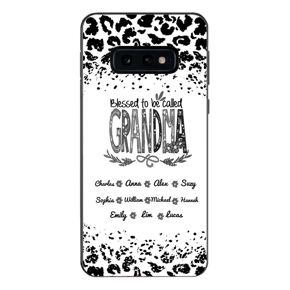 Personalized Blessed To Be Called Grandma Kid Name Phonecase DMVQ1503