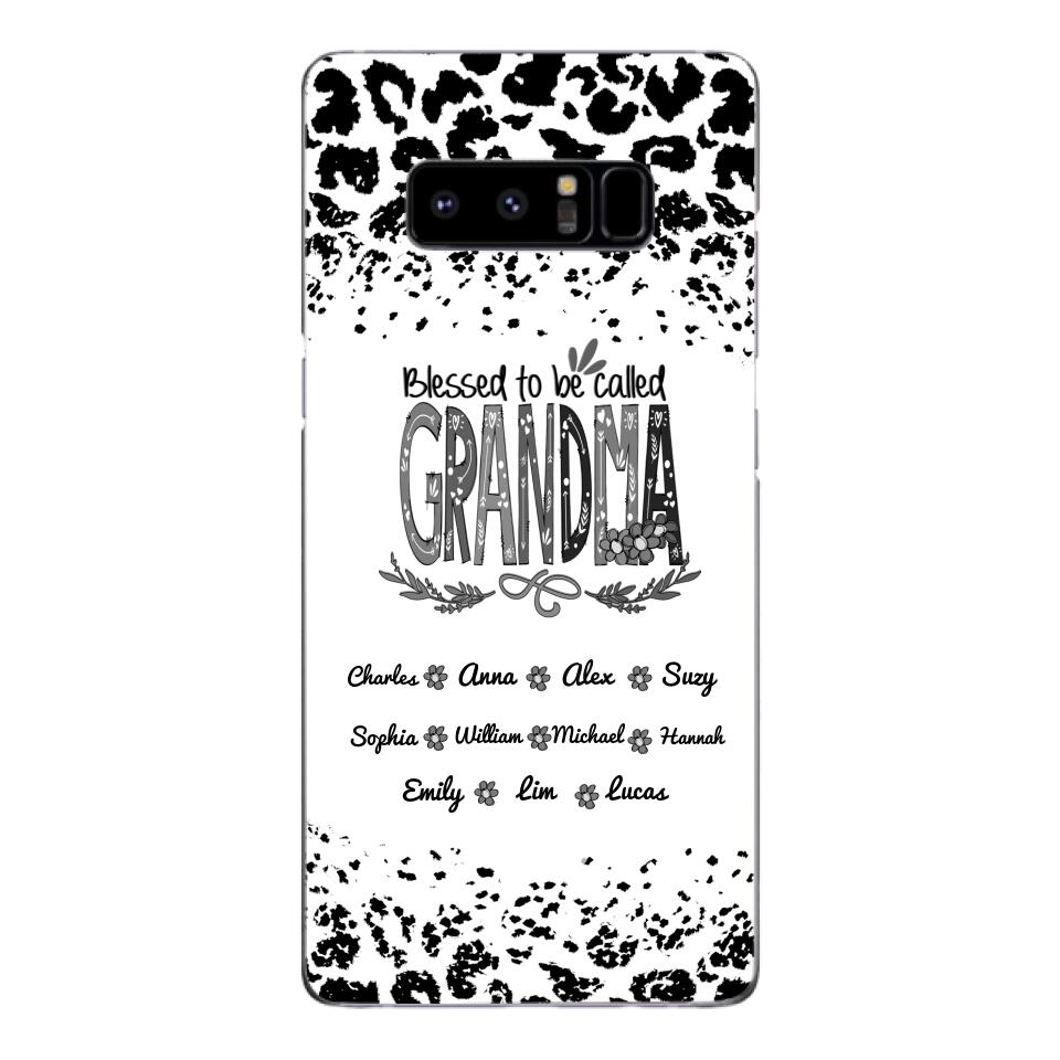 Personalized Blessed To Be Called Grandma Kid Name Phonecase DMVQ1503