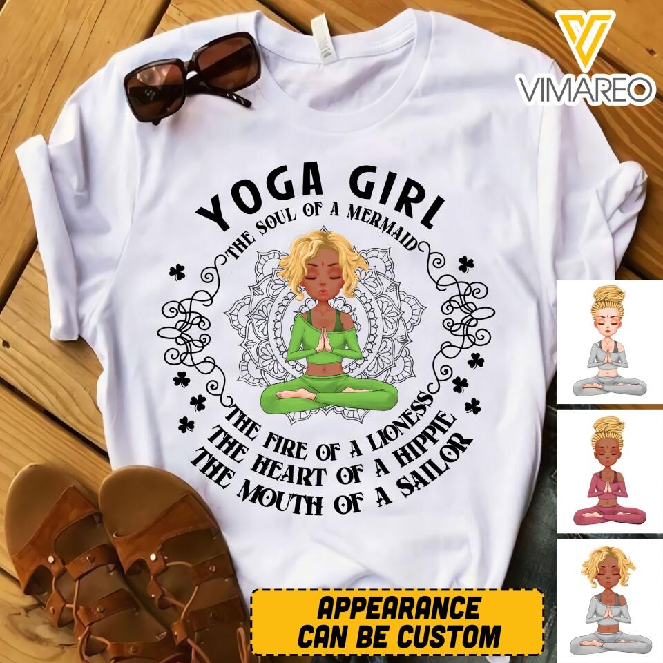 DH Personalized Yoga Girl Tshirt Printed HQ15