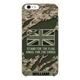 PERSONALIZED U.K VETERAN CAMO PHONECASE QTTN1803