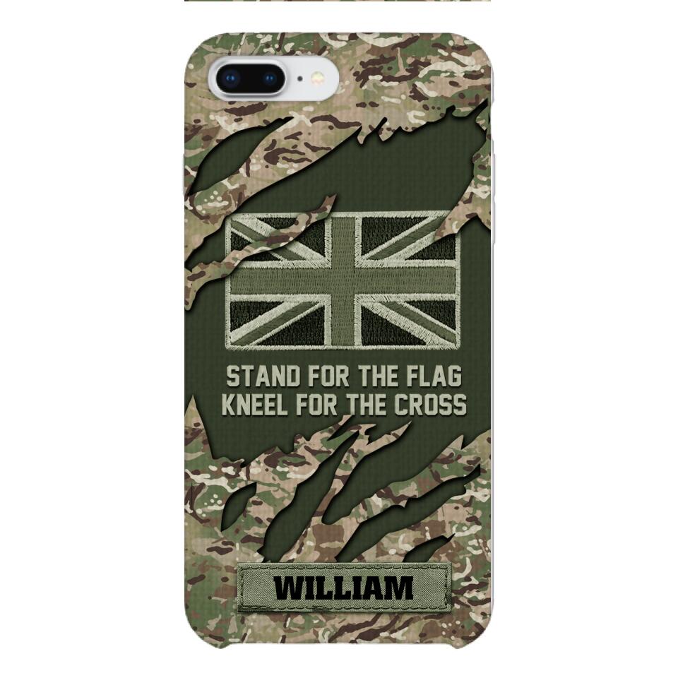 PERSONALIZED U.K VETERAN CAMO PHONECASE QTTN1803
