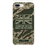 PERSONALIZED U.K VETERAN CAMO PHONECASE QTTN1803
