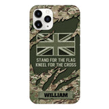PERSONALIZED U.K VETERAN CAMO PHONECASE QTTN1803