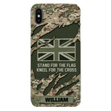 PERSONALIZED U.K VETERAN CAMO PHONECASE QTTN1803