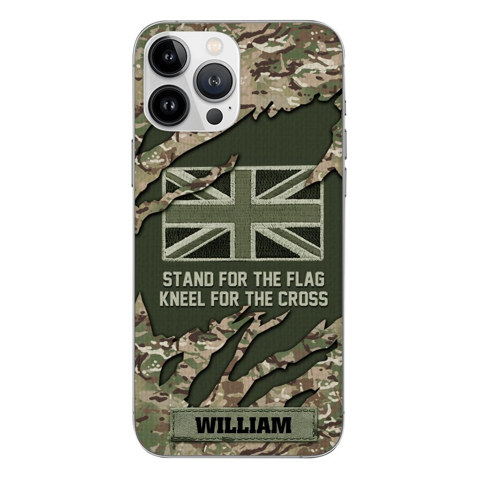 PERSONALIZED U.K VETERAN CAMO PHONECASE QTTN1803