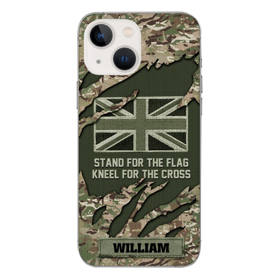 PERSONALIZED U.K VETERAN CAMO PHONECASE QTTN1803