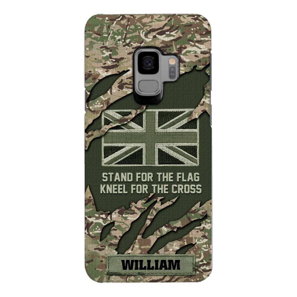 PERSONALIZED U.K VETERAN CAMO PHONECASE QTTN1803