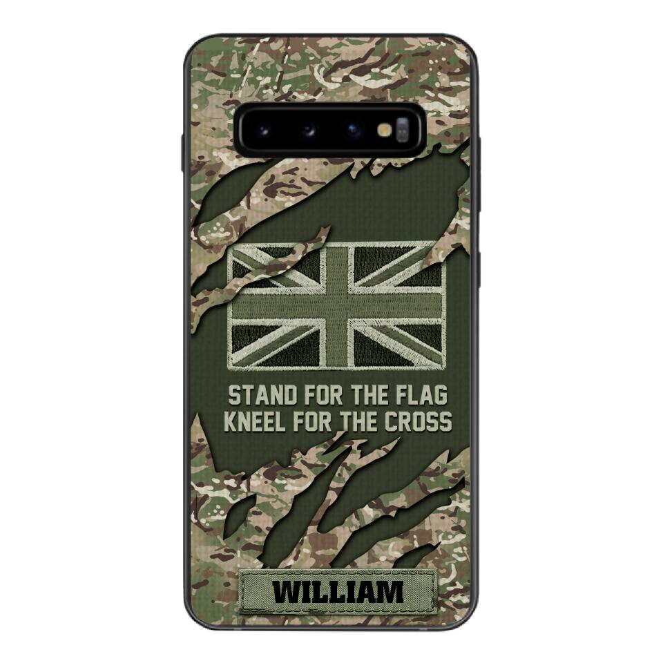 PERSONALIZED U.K VETERAN CAMO PHONECASE QTTN1803
