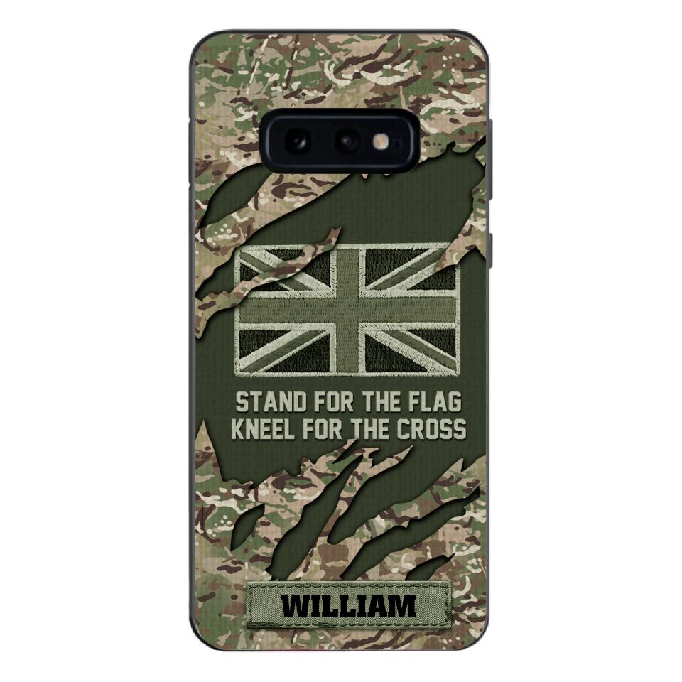 PERSONALIZED U.K VETERAN CAMO PHONECASE QTTN1803