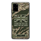 PERSONALIZED U.K VETERAN CAMO PHONECASE QTTN1803
