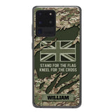 PERSONALIZED U.K VETERAN CAMO PHONECASE QTTN1803