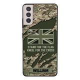 PERSONALIZED U.K VETERAN CAMO PHONECASE QTTN1803