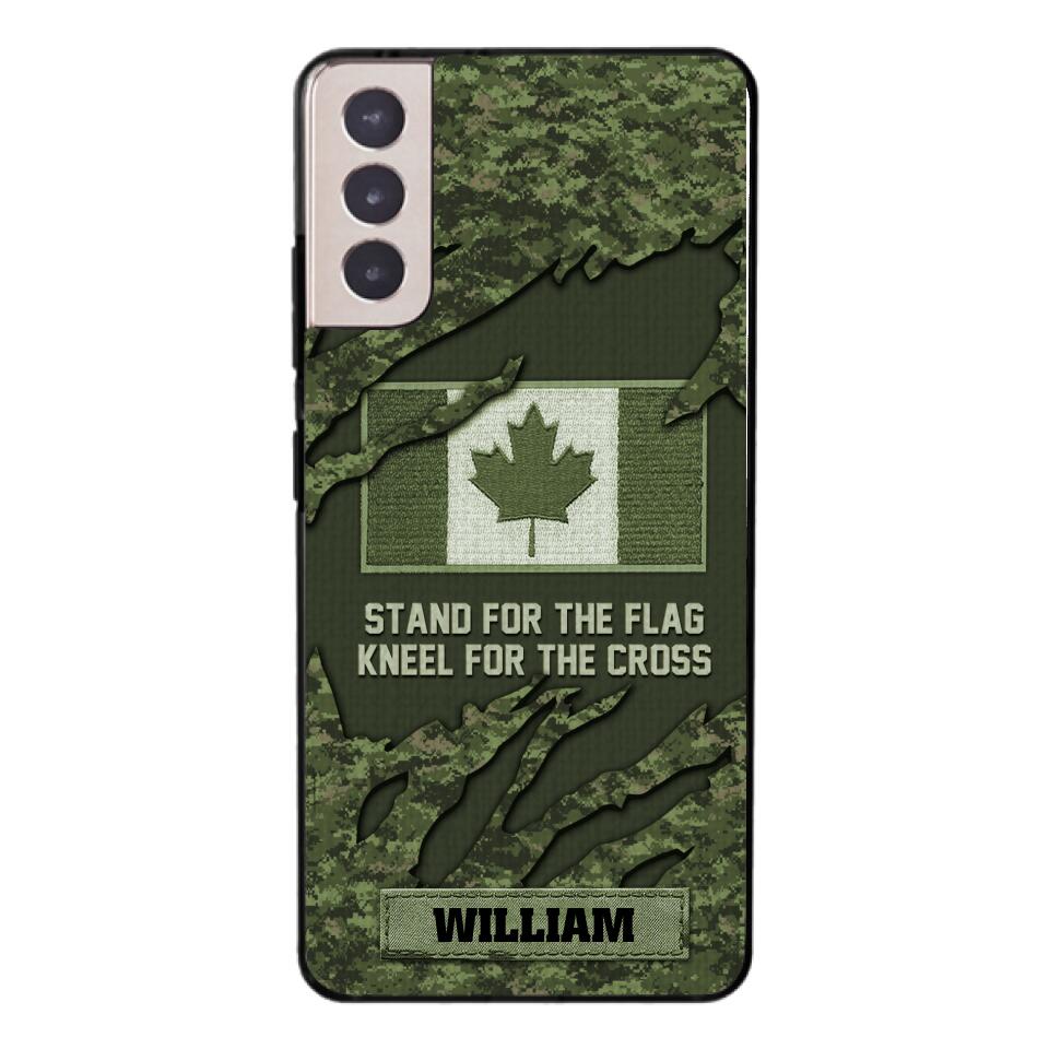 PERSONALIZED CANADIAN VETERAN CAMO PHONECASE QTTN1803