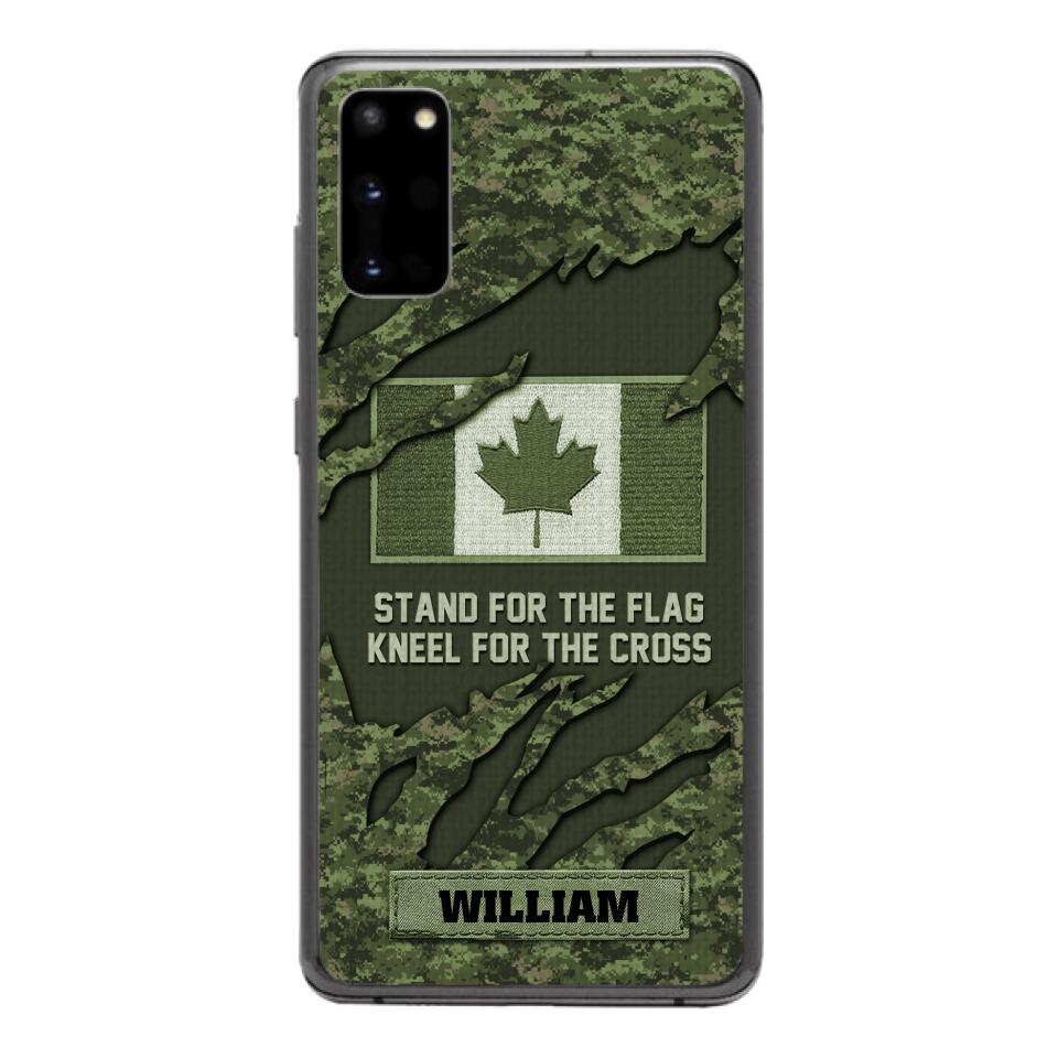 PERSONALIZED CANADIAN VETERAN CAMO PHONECASE QTTN1803