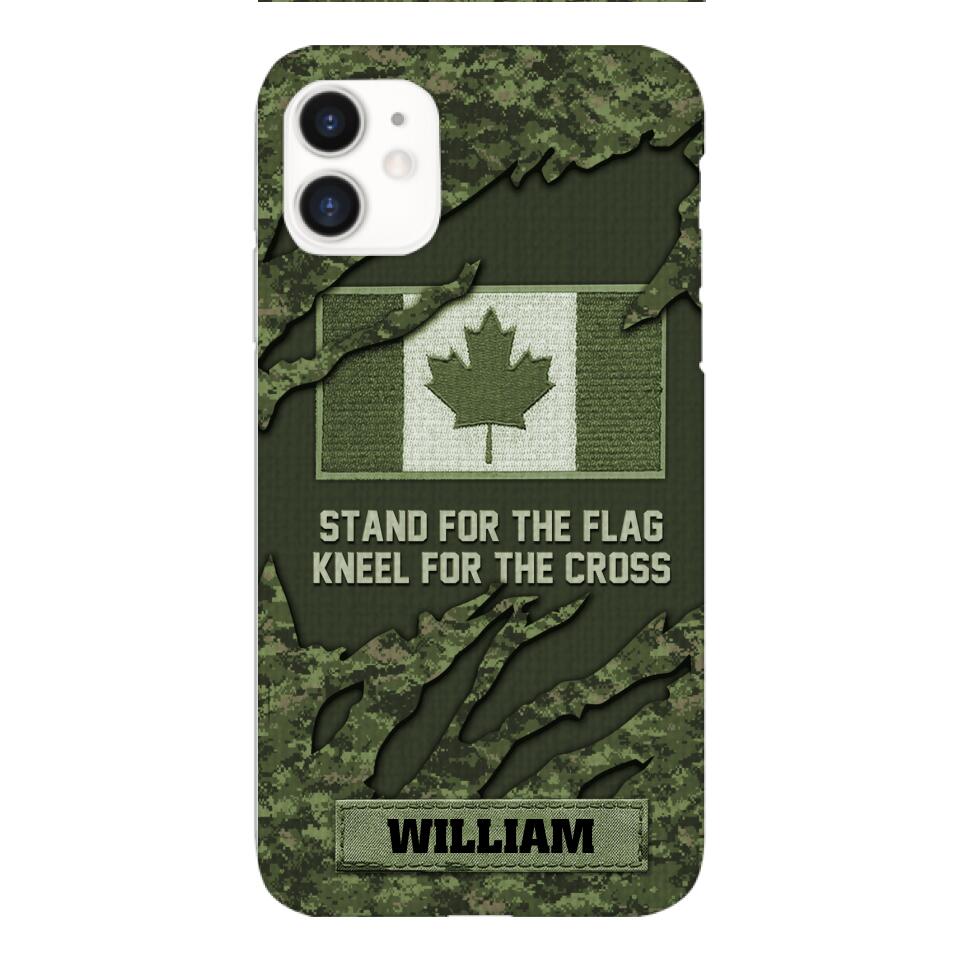 PERSONALIZED CANADIAN VETERAN CAMO PHONECASE QTTN1803