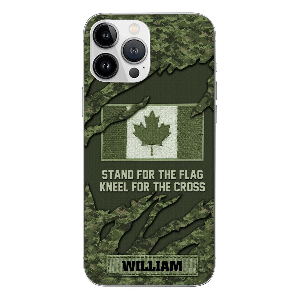 PERSONALIZED CANADIAN VETERAN CAMO PHONECASE QTTN1803