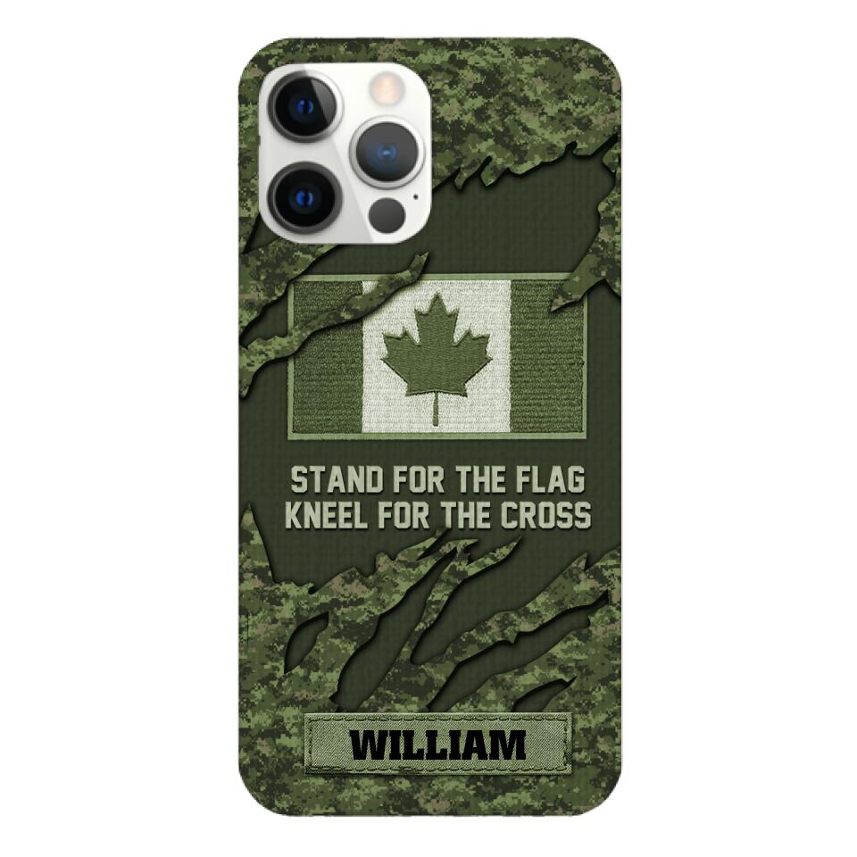 PERSONALIZED CANADIAN VETERAN CAMO PHONECASE QTTN1803